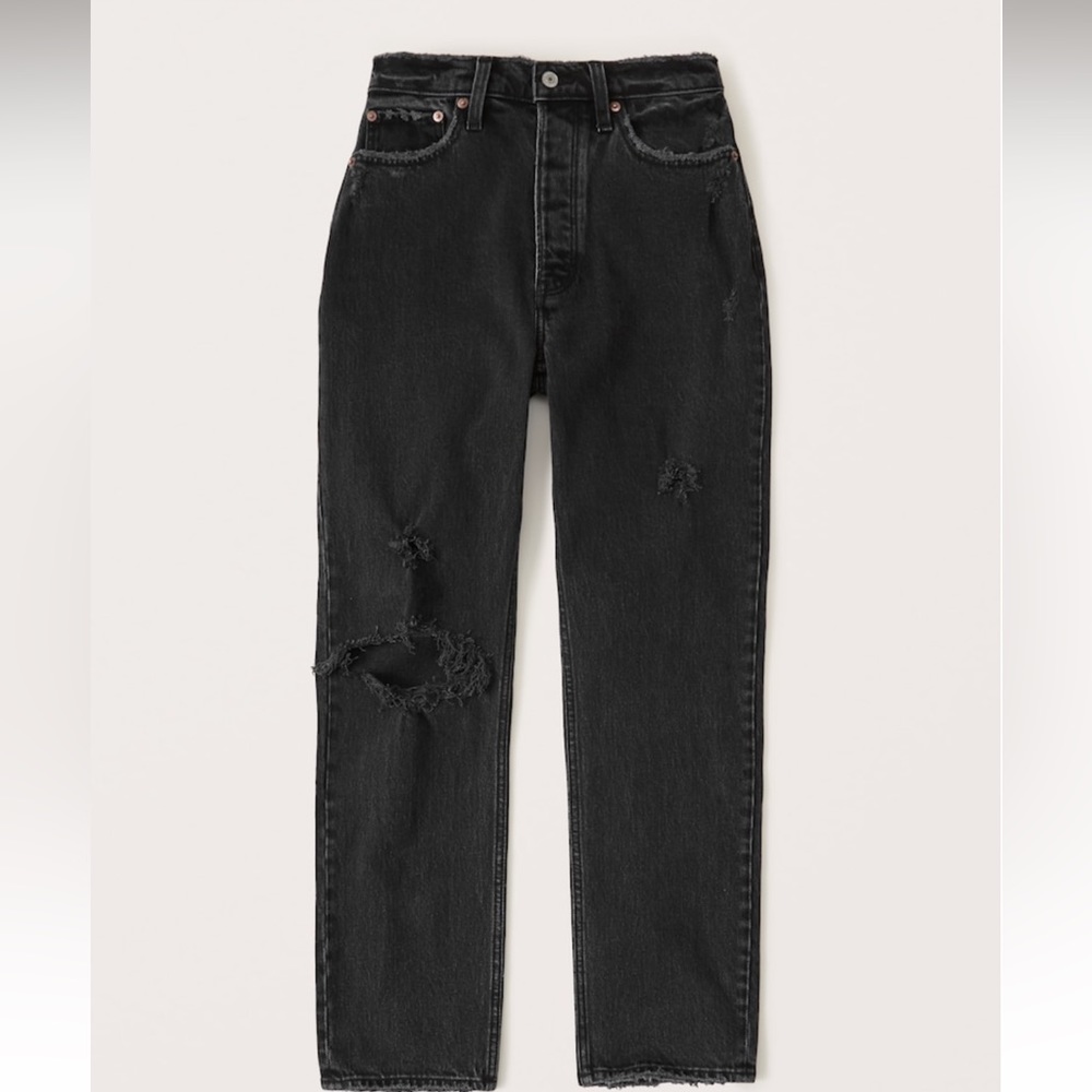 NWT Abercrombie&Fitch High Rise Curve Love Dad Jean
